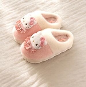 Hello Kitty Pink and White Slippers